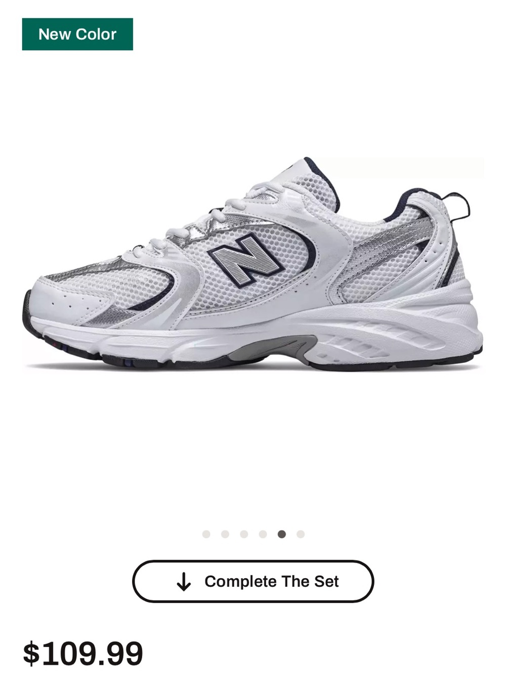 New Balance Men’s White and Gray Athletic Sneakers